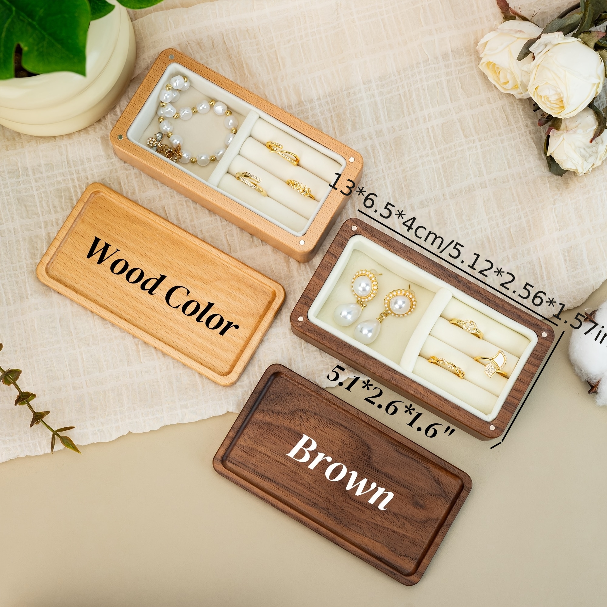 Custom Engraved Name Jewelry Box, Personalized Travel Organizer